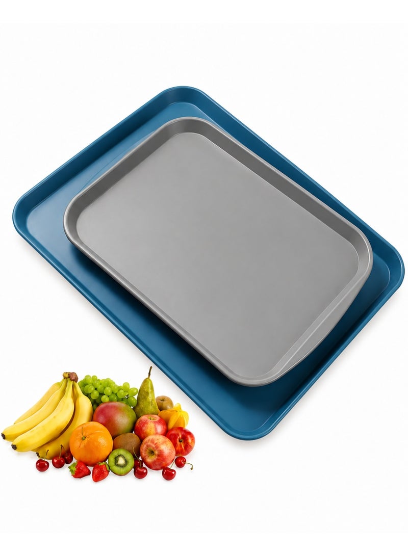 favilla 2-piece serving tray set - different sizes - for easy serving of food and drinks. Stain and scratch resistant, easy to clean, lightweight, suitable for everyday indoor and outdoor use. Ergonomic design for carrying and use with trolleys. - Image 3