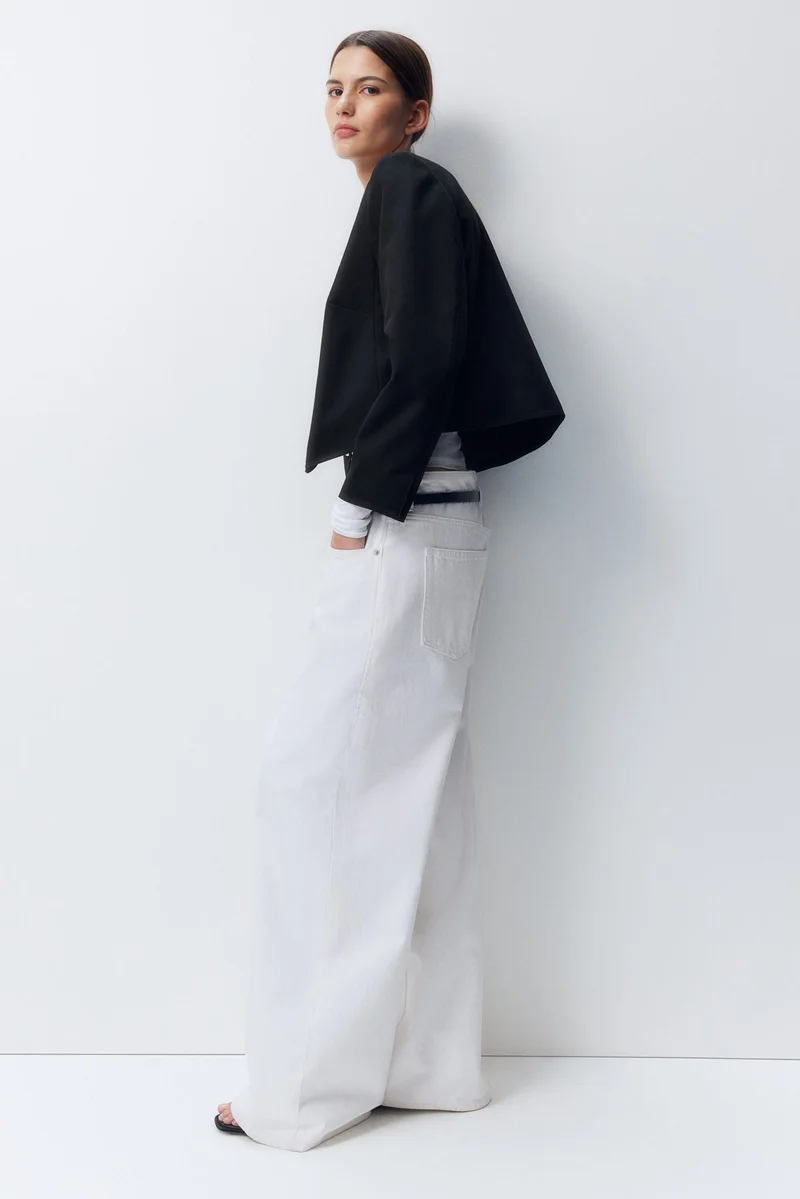 اتش اند ام جاكيت بتصميم قصير