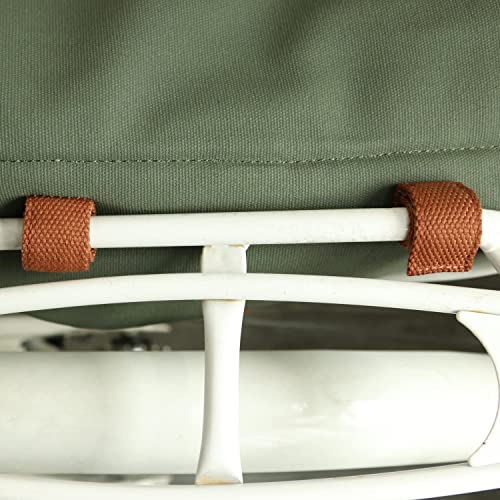 TOURBON Canvas Bike Bags Rear Rack Roll-up Bicycle Panniers Waterproof - Image 5