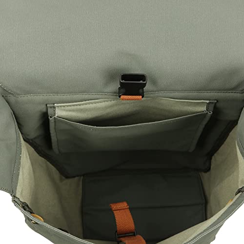 TOURBON Canvas Bike Bags Rear Rack Roll-up Bicycle Panniers Waterproof - Image 4