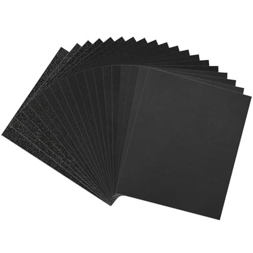 Shineboc Sandpaper Assortment, 18 Sheets, 9 x 11 Inch Wet Dry Sand Paper, 120/180/240/320/400/600/800/1000/2000 Grit Hand Sanding Sheets for Wood Metal Automotive Sanding and Polishing - Image 1