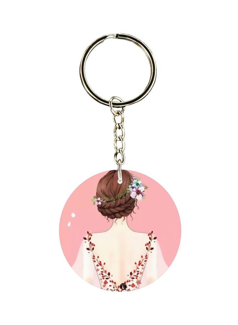 RKN Girl Printed Dual Sided Keychain