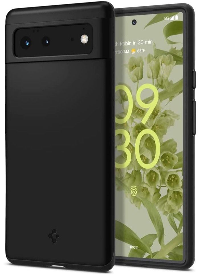 Spigen - Thin Fit For Google Pixel 6 Case Cover Black - Image 1