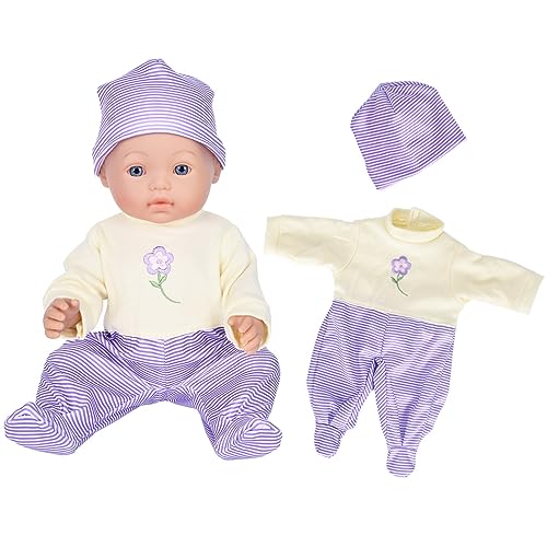 ebuddy Doll Clothes 3 Set Baby Doll Clothes Fit for 16 to 17 Inch Baby Dolls 15 inch Dolls(Total 7 Pcs) - Image 5