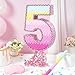 WERNNSAI Pink Sweet Five Piata Number 5 Piata Happy Birthday Decoration Pink Rainbow Design Party Games for Girl Princess Baby Shower Party Favor with Blindfold Anniversary Celebration Supplies - Image 4