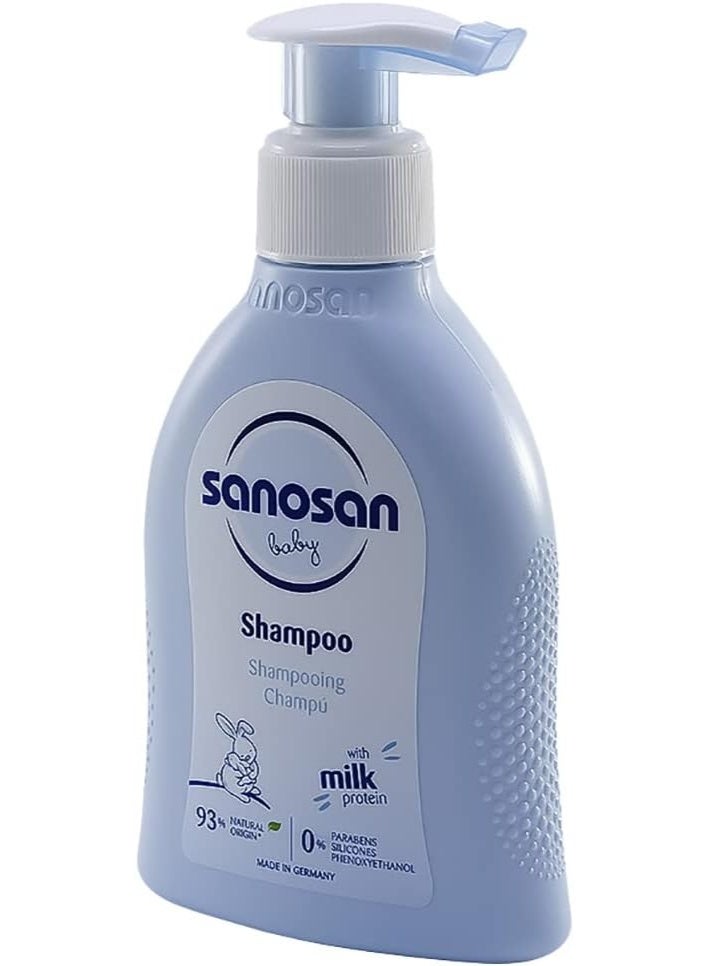 سانوسان شامبو سانوسان® بيبي (عبوة مزدوجة) - تركيبة لا تسبب الدموع، مع بروتين الحليب - 93% مكونات طبيعية - خالي 0% من البارابين والسيليكون - Image 2