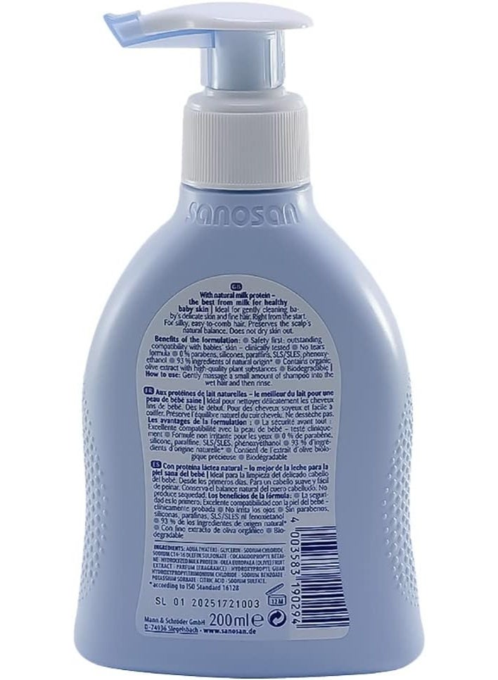 سانوسان شامبو سانوسان® بيبي (عبوة مزدوجة) - تركيبة لا تسبب الدموع، مع بروتين الحليب - 93% مكونات طبيعية - خالي 0% من البارابين والسيليكون - Image 3