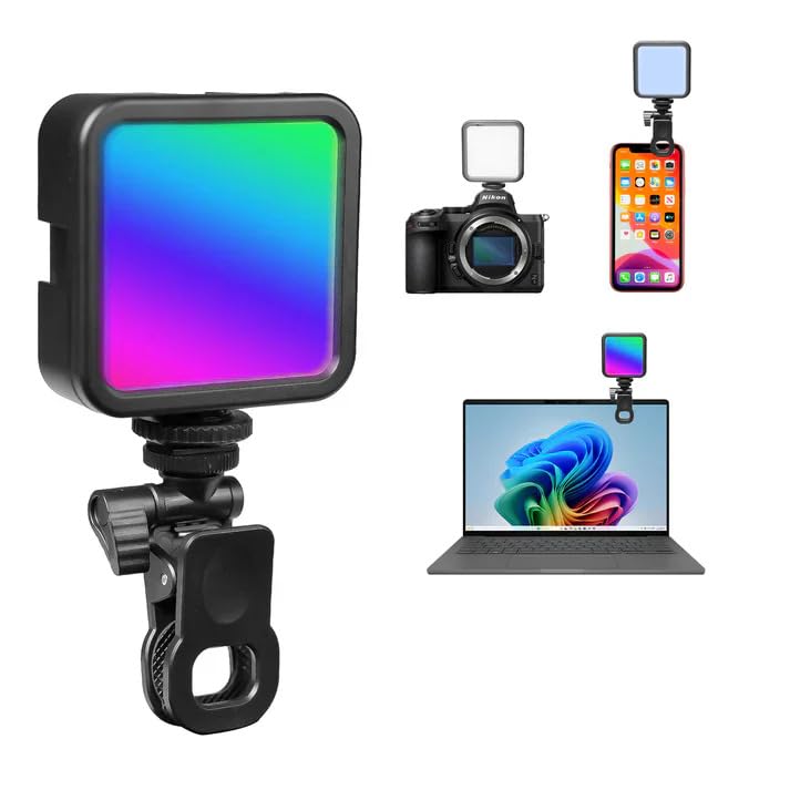 HIFFIN (VL49 RGB) 7W Portable Mini RGB LED Video Light with inbuild Battery & 360° HSI, 3000K-6000K, 8-Level Control, 9 Special FX Modes, Type-C Charging, 2hr Battery, for Photography & Videoshoots - Image 1