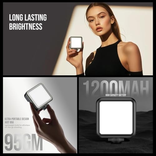 HIFFIN (VL49 RGB) 7W Portable Mini RGB LED Video Light with inbuild Battery & 360° HSI, 3000K-6000K, 8-Level Control, 9 Special FX Modes, Type-C Charging, 2hr Battery, for Photography & Videoshoots - Image 4