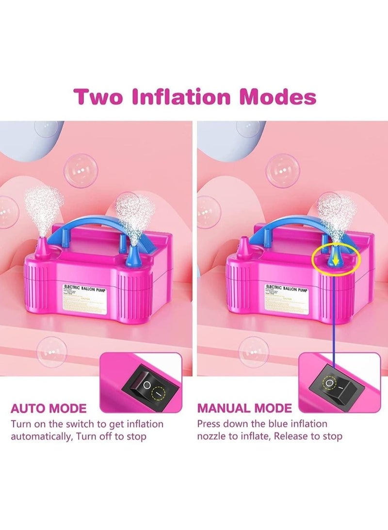 Electric Balloon Pump, Portable Balloons Air Pump for Balloon Arch, Balloon Garland, Party Decorations, Kids Birthday, Baby Shower, Party Supplies & Decorations Pink - Image 5