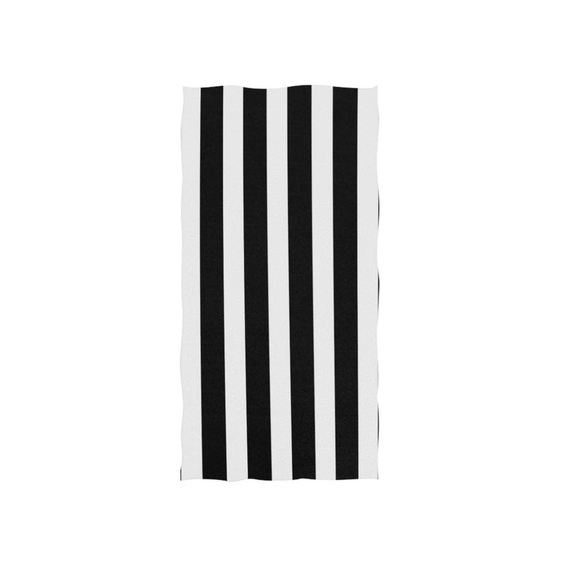 senya Black White Stripes Hand Towel Soft Towels for Bathroom, Hotel, Gym and Spa 30"x15" - Image 1