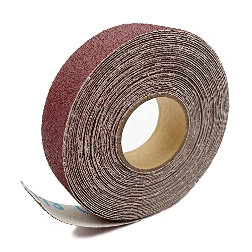 LYHLYA 60 Grit Continuous Sandpaper Roll 1" x 8.7 Yard Emery Cloth Aluminium Oxide Abrasive Sandpaper Roll Drum Sander Sandpaper Rolls for Wood Furniture Finishing Metal Sanding Automotive Polishing - Image 3