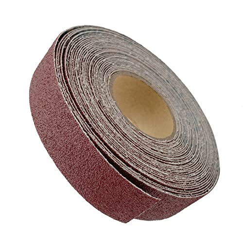 LYHLYA 60 Grit Continuous Sandpaper Roll 1" x 8.7 Yard Emery Cloth Aluminium Oxide Abrasive Sandpaper Roll Drum Sander Sandpaper Rolls for Wood Furniture Finishing Metal Sanding Automotive Polishing - Image 5
