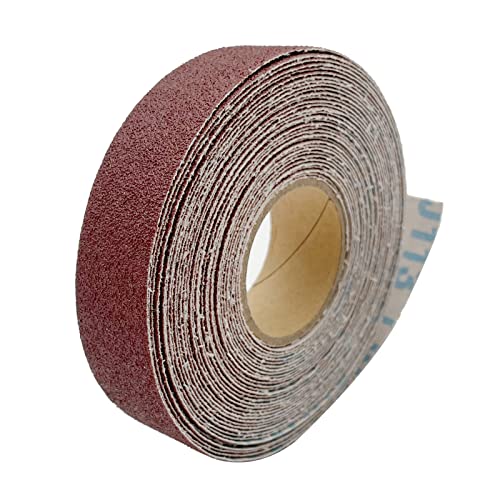 LYHLYA 60 Grit Continuous Sandpaper Roll 1" x 8.7 Yard Emery Cloth Aluminium Oxide Abrasive Sandpaper Roll Drum Sander Sandpaper Rolls for Wood Furniture Finishing Metal Sanding Automotive Polishing - Image 2