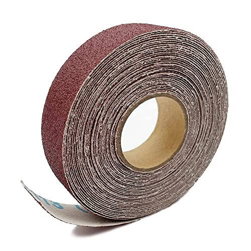LYHLYA 60 Grit Continuous Sandpaper Roll 1" x 8.7 Yard Emery Cloth Aluminium Oxide Abrasive Sandpaper Roll Drum Sander Sandpaper Rolls for Wood Furniture Finishing Metal Sanding Automotive Polishing - Image 1