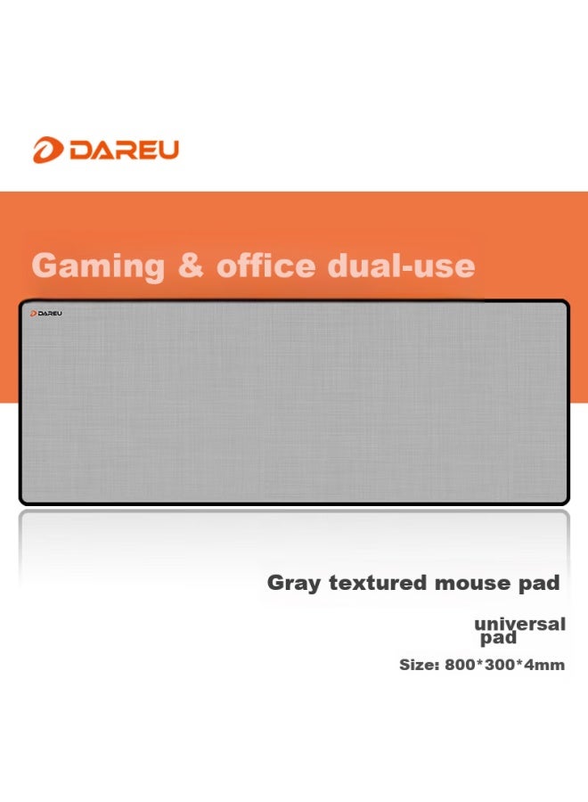 Daryo Dareu Pg-d83 Textured Gaming Mouse Pad, Extra Large, 800*300*4mm, Thickened With Locked Edges, For Office Keyboard, Computer Desk Pad, Gray - Image 1