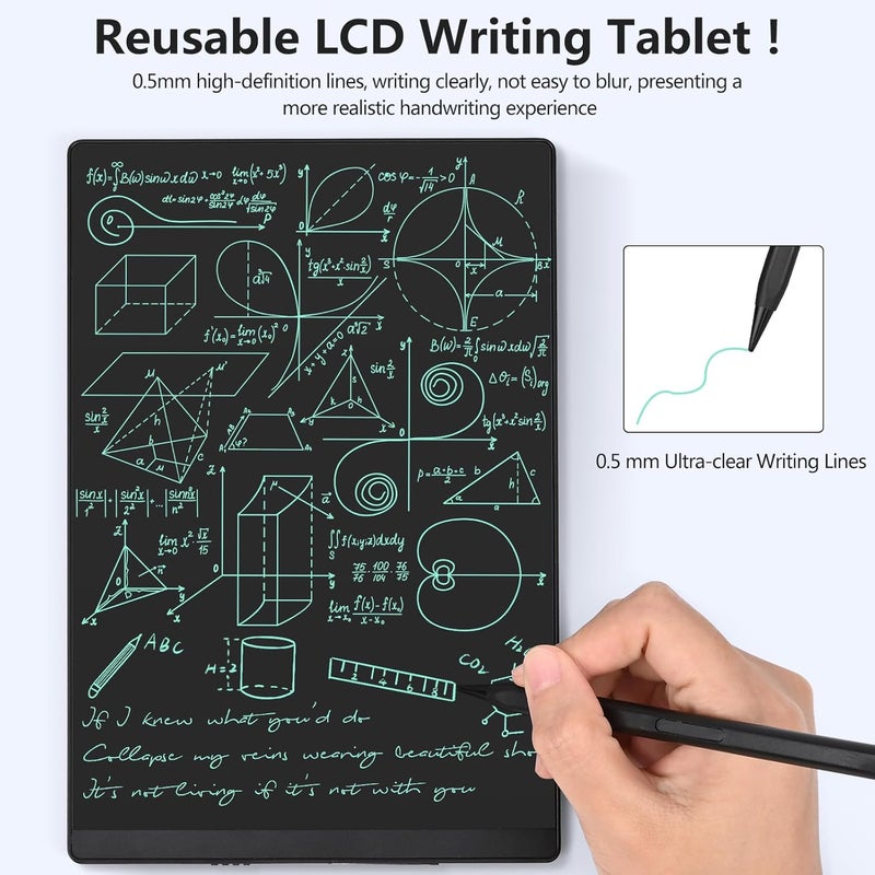 لوحة الكتابة الإلكترونية من Czemo مقاس 9.5 بوصة، لوحة كتابة LCD صغيرة محمولة للكبار، لوحة الكتابة الرقمية السحرية للمكتب، المفكرة، التخطيط، الرسم، بلون صلب. - Image 2
