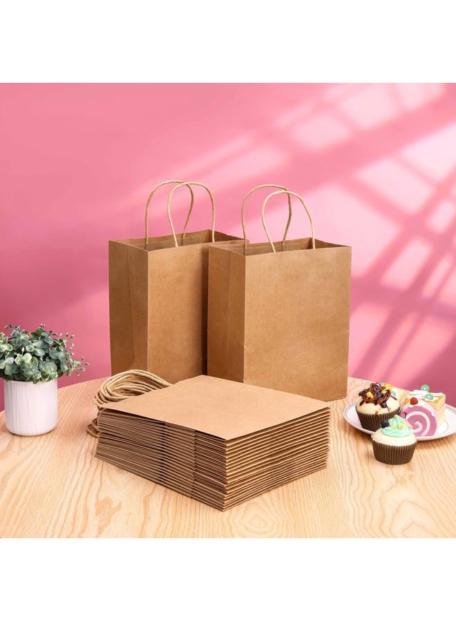 SUNCOLOR 25 Pieces 10" Brown Gift Bags with Handle for Party Favor Bags (Brown) - Image 4