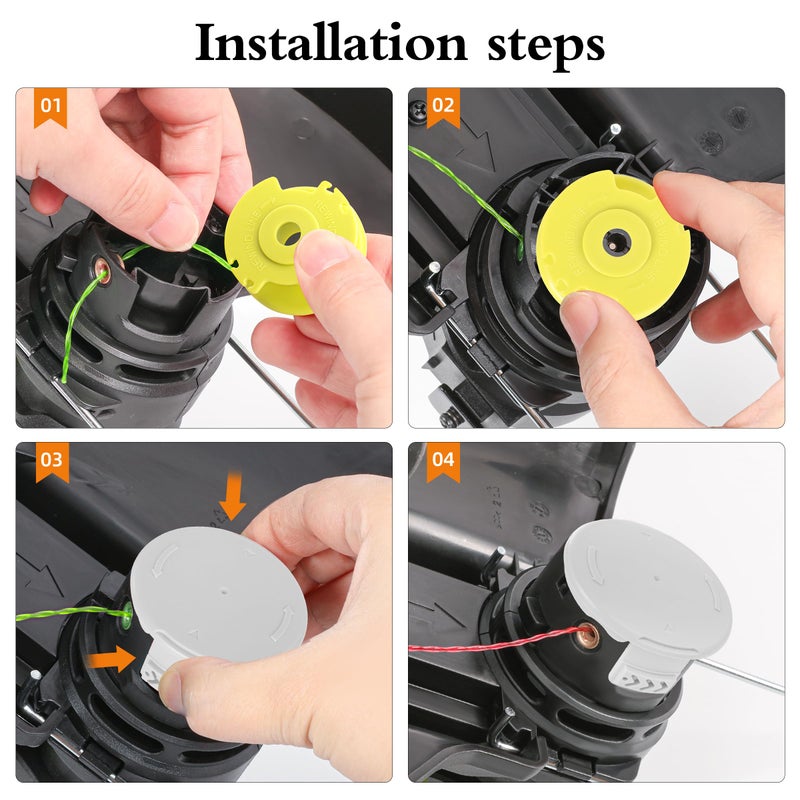 Xgunion Weed Wacker String Replacement for Ryobi One Plus+ AC80RL3 0.08'' String Trimmer Line Compatible with Ryobi Weed Wacker 18V,24V,40V Trimmers (Green) - Image 3
