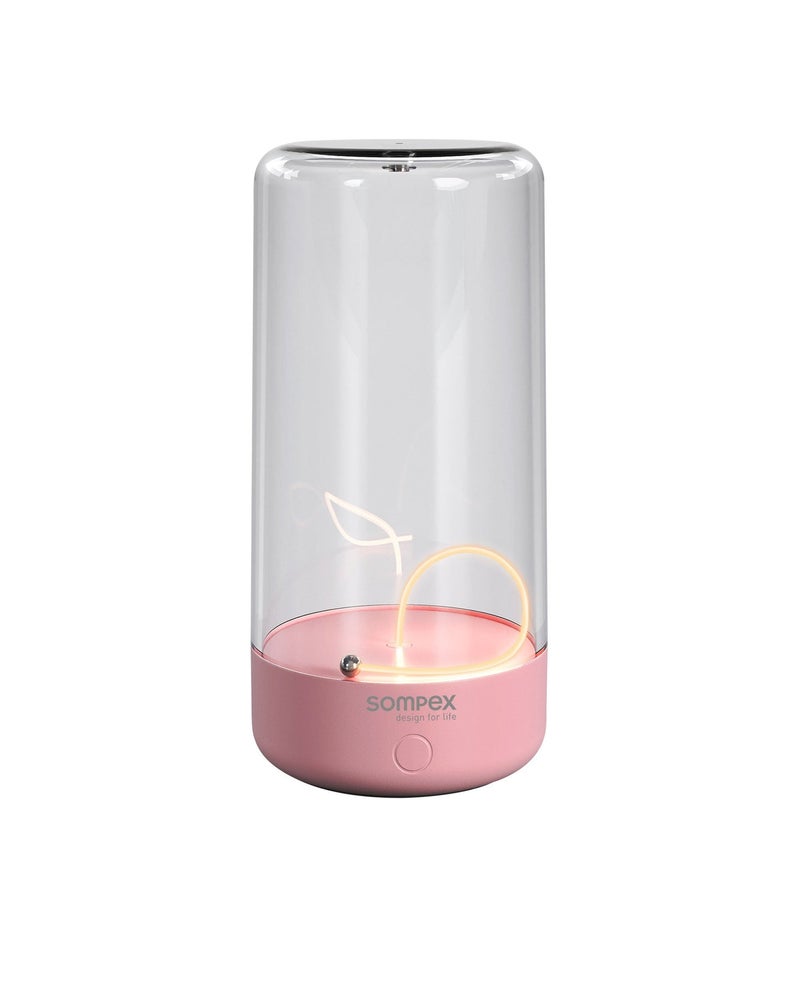 Sompex Pulse Compact Rechargeable Table Lamp | Sleek & Portable LED Light | IP54 (water-resistant) | Brightness memory function | Indoor & Outdoor Use | 3 warm light | 14.5 cm Height - Pink - Image 2