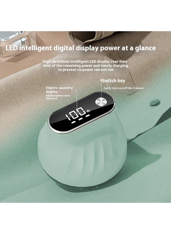مزيل الوبر بشاشة LED – جهاز قابل لإعادة الشحن لإزالة الوبر من الملابس والكنزات والبطانيات والأثاث – مزيل زغب محمول بشفرات من الفولاذ المقاوم للصدأ  - Image 3