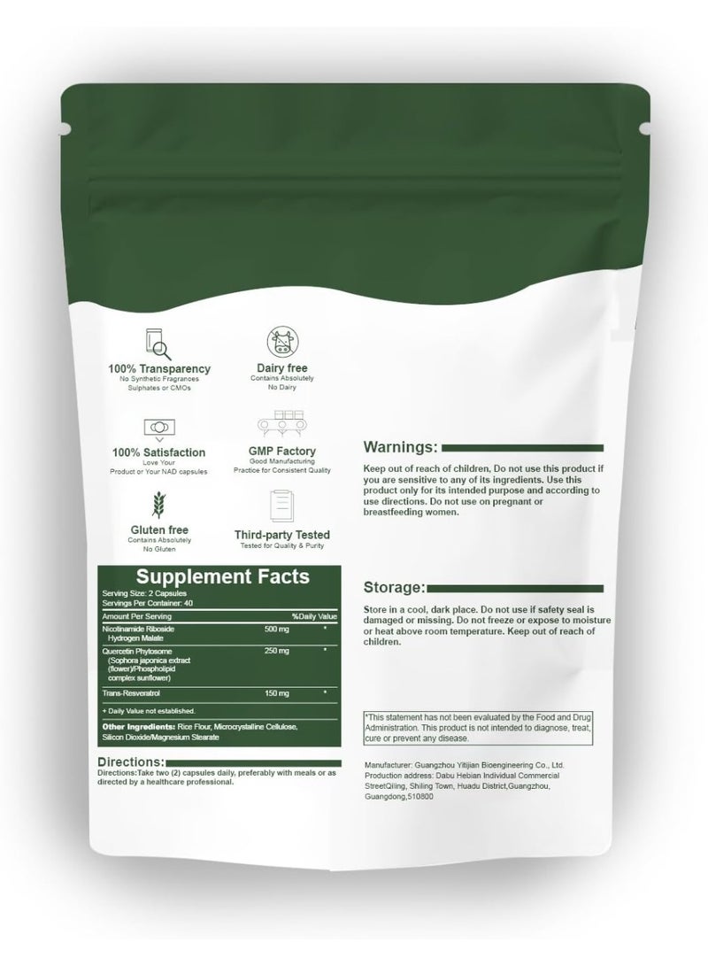 Liposomal NAD Nicotinamide Riboside 900 MG 80 Capsules - Image 3
