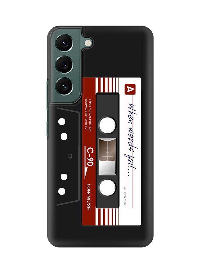 Case for Samsung Galaxy S22+ 5G Slim Snap Classic Series Shield Matte Finish Print - When Words Fail (Black Tape)