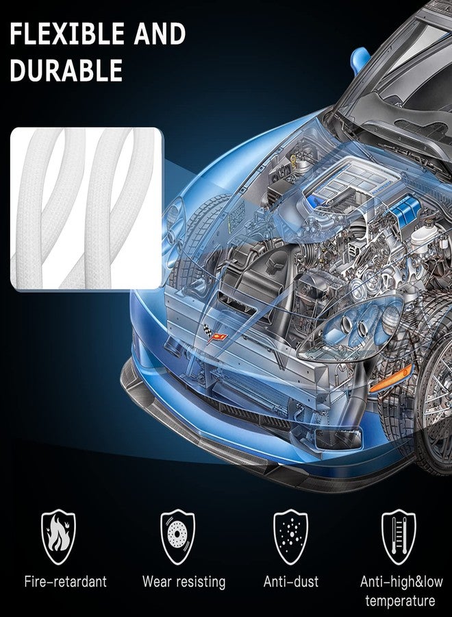 AGPTEK White Cable Sleeve Cover, 10ft - 1.5inch, Cord Management System for Desk PC TV Computer Projector Wires Protection and Organization, Home, Theater and Office, White - Image 2