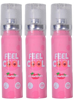 FEEL COOL 3 Pieces of Mouth Freshener With Stawberrry 3*20 ml  - Image 1