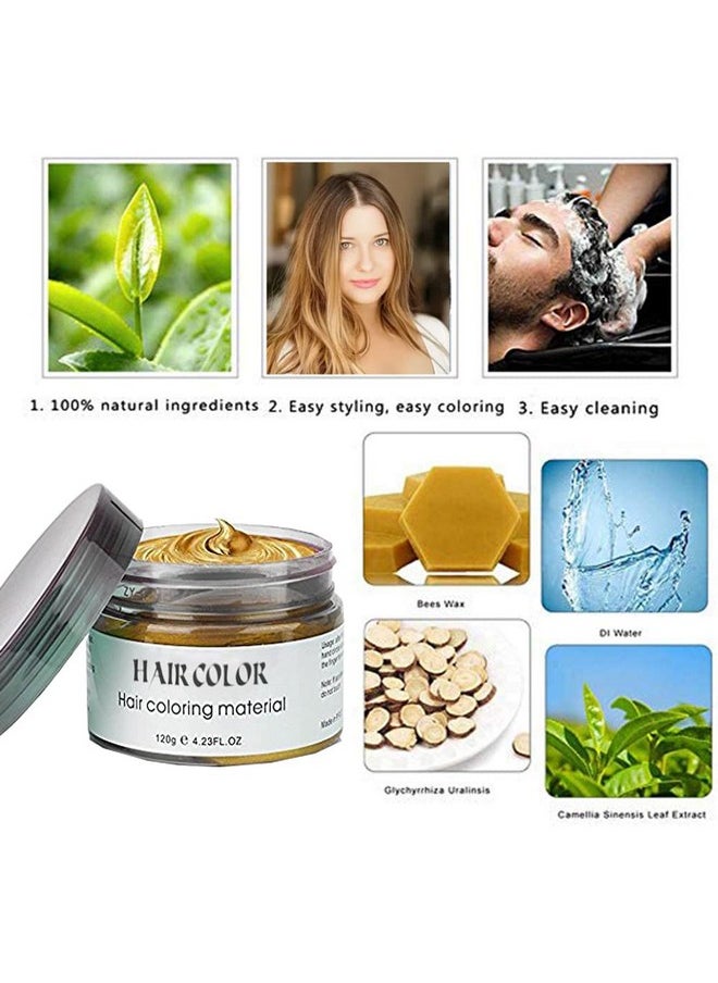 Acosexy - Gold Temporary Hair Color Wax Dye Kids Hair Spray Disposable Natural Hair Strong Style Gel Cream Hair Dye Instant Hairstyle Mud Cream For Party Cosplay Masquerade Etc.(Gold) - Image 1
