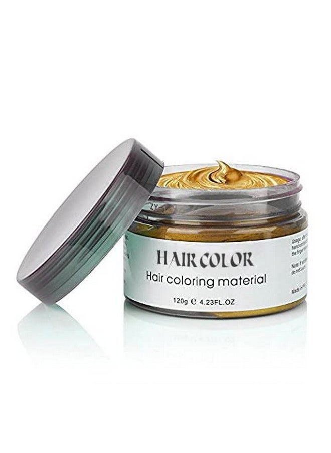 Acosexy - Gold Temporary Hair Color Wax Dye Kids Hair Spray Disposable Natural Hair Strong Style Gel Cream Hair Dye Instant Hairstyle Mud Cream For Party Cosplay Masquerade Etc.(Gold) - Image 1