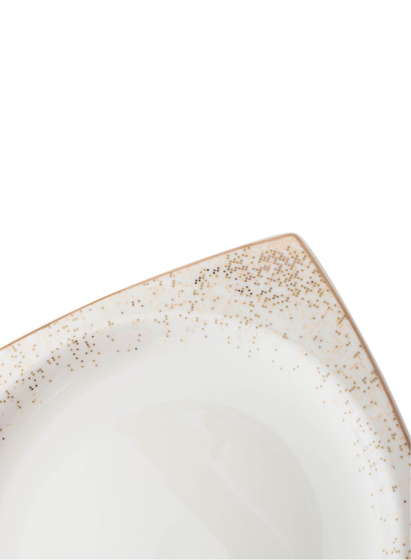 دانيا طقم أطباق حلا وفواكه مربعة من البورسلان مع حامل أكريليك - Image 5