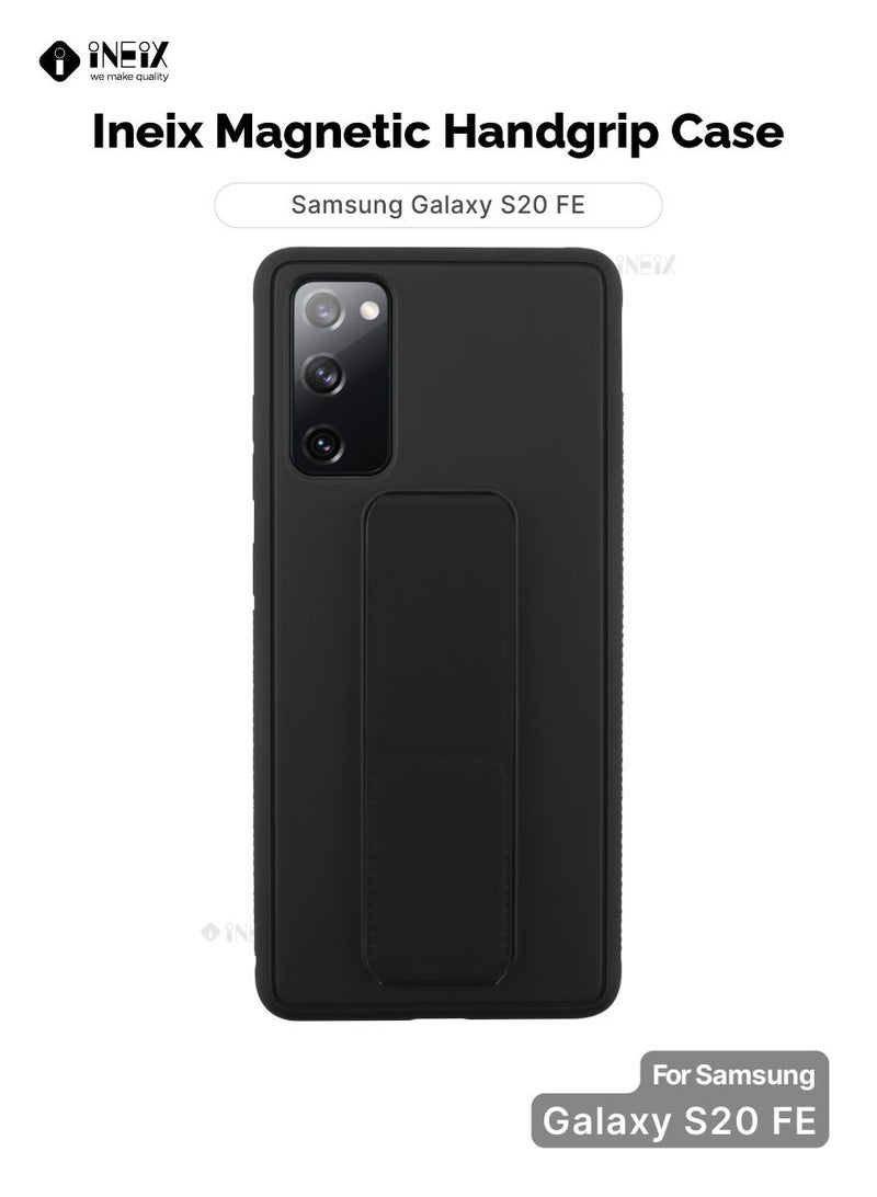 INEIX 3 in 1 Magnetic Hand Grip Holder Case For Samsung Galaxy S20 FE 4G/5G Black - Image 1