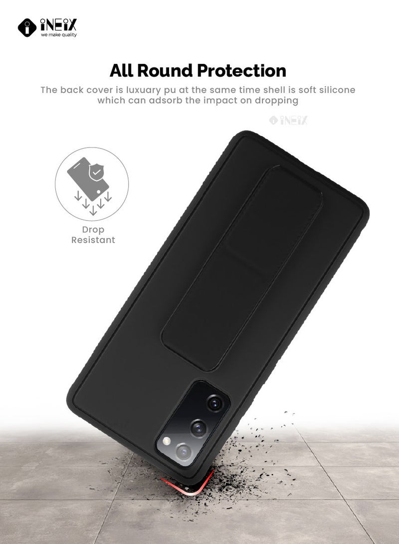 INEIX 3 in 1 Magnetic Hand Grip Holder Case For Samsung Galaxy S20 FE 4G/5G Black - Image 5