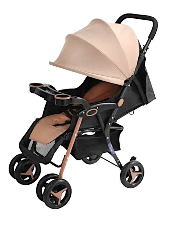Toy Box - Foldable Reclining Seat For Sitting And Sleeping Canopy Baby Stroller Multicolor - Image 1