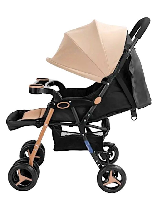 Toy Box - Foldable Reclining Seat For Sitting And Sleeping Canopy Baby Stroller Multicolor - Image 1