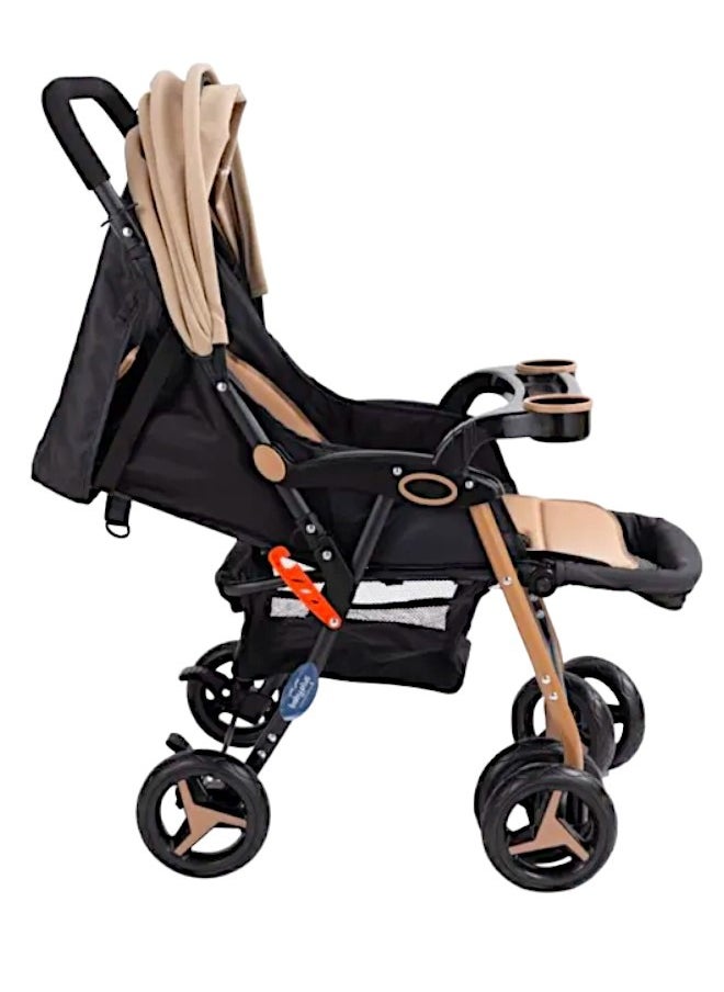 Toy Box - Foldable Reclining Seat For Sitting And Sleeping Canopy Baby Stroller Multicolor - Image 1