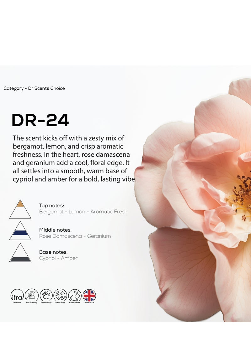 Dr Scent Diffuser Aroma Oil Dr24 , with Notes of Citrus, Floral & Hints of Amber (500 ml) - Image 2