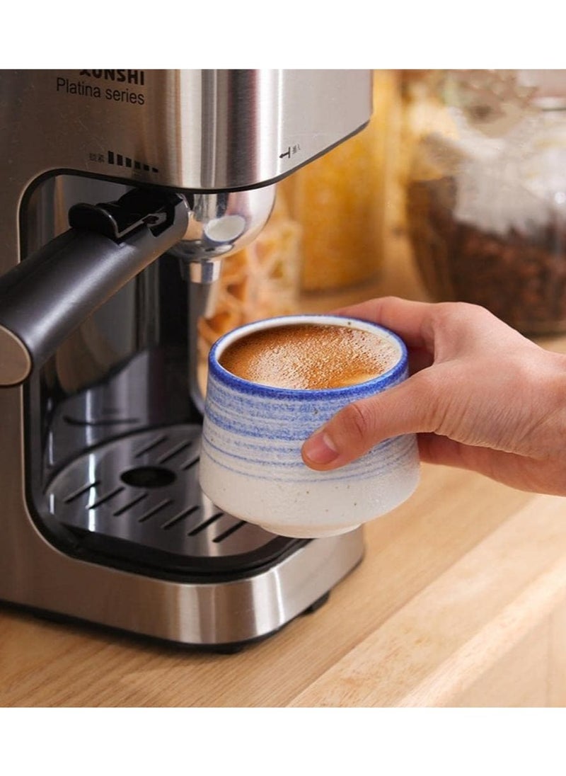 Generic - 2Pcs Coffee Mug Ceramic Coffee Cup Home Office Water Cup Espresso Latte Cappuccino Cups Teacup Kitchen Tableware 200ML - Image 1