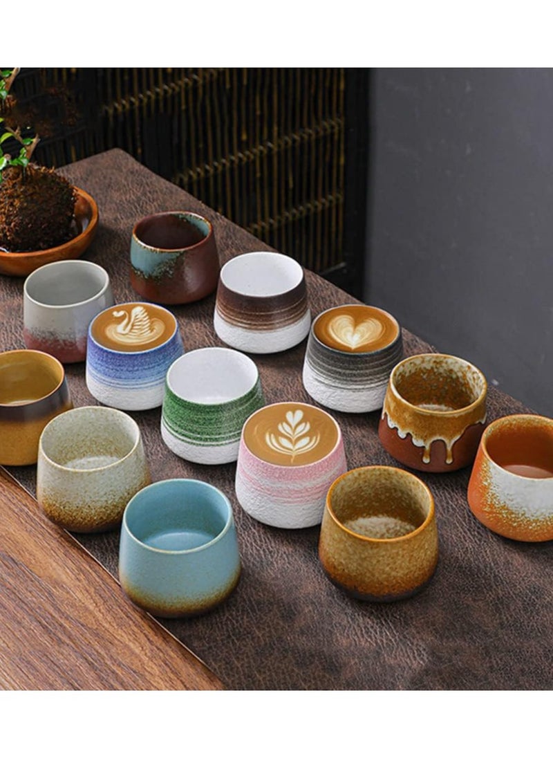 Generic - 2Pcs Coffee Mug Ceramic Coffee Cup Home Office Water Cup Espresso Latte Cappuccino Cups Teacup Kitchen Tableware 200ML - Image 1
