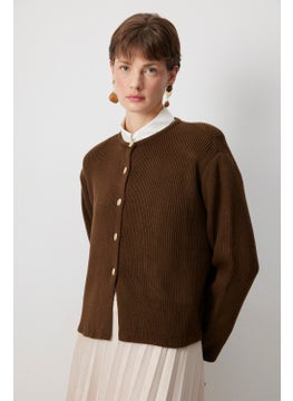 Touche Gold Buttoned Short Cardigan  - Image 2