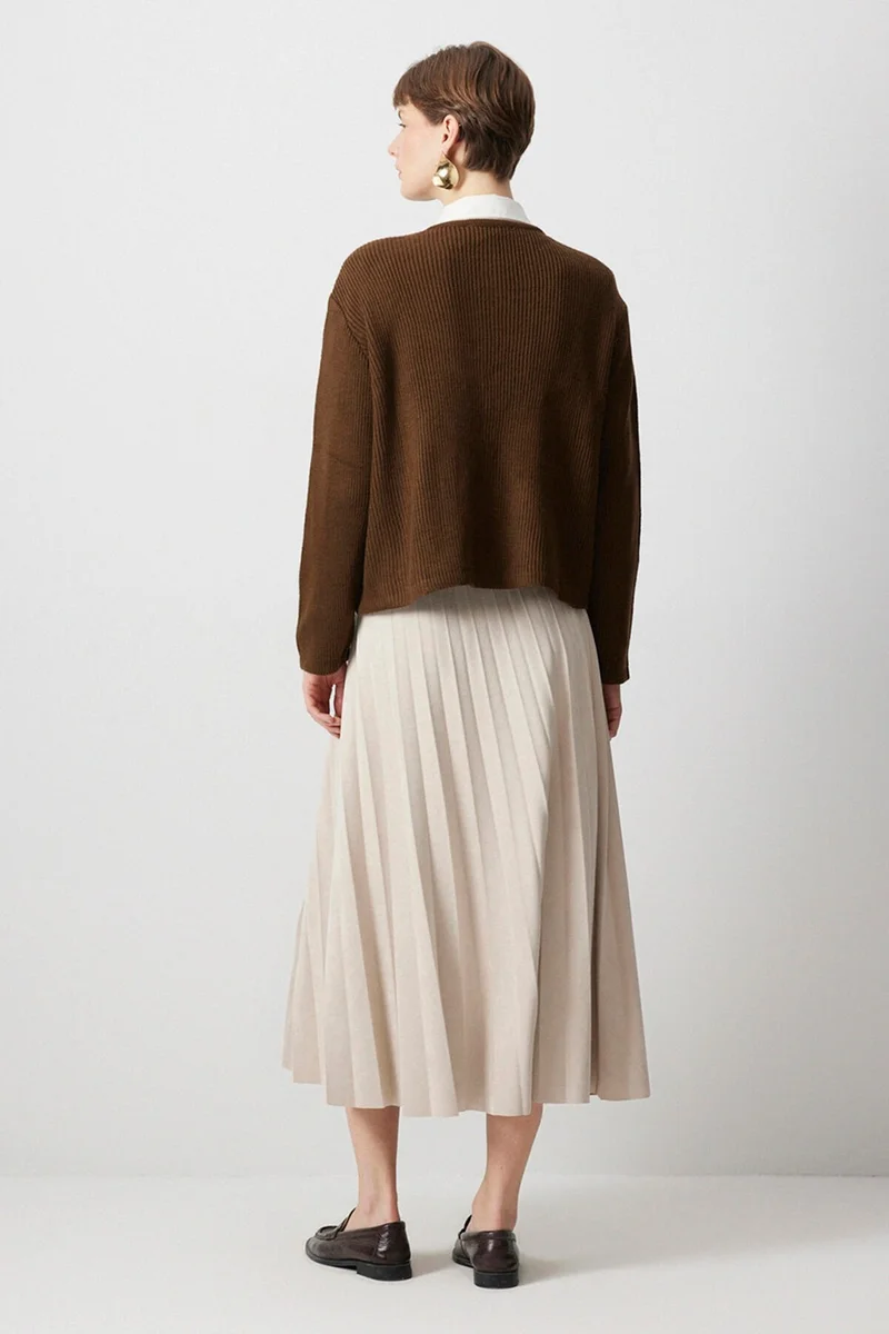 توتشي Gold Buttoned Short Cardigan