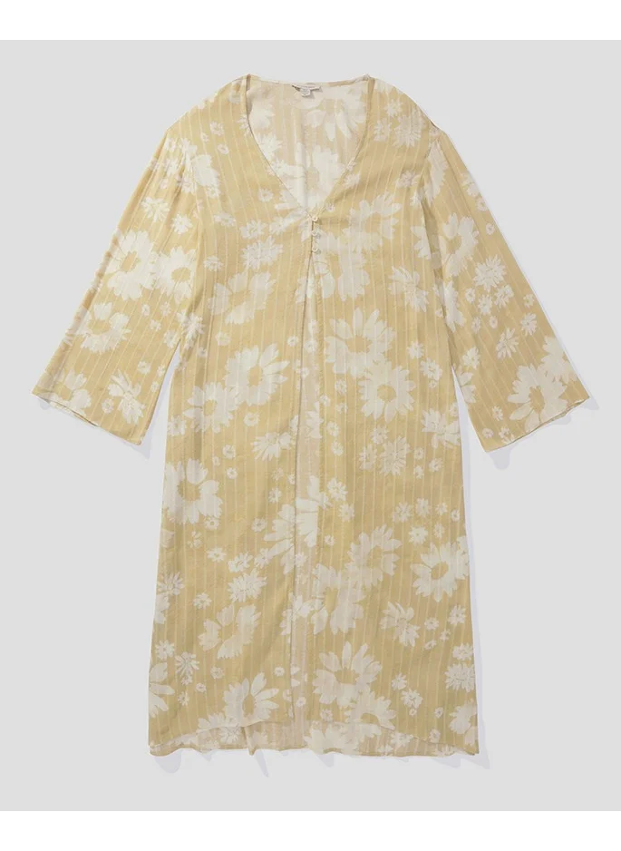 امريكان ايجل Striped Button Detail Kimono