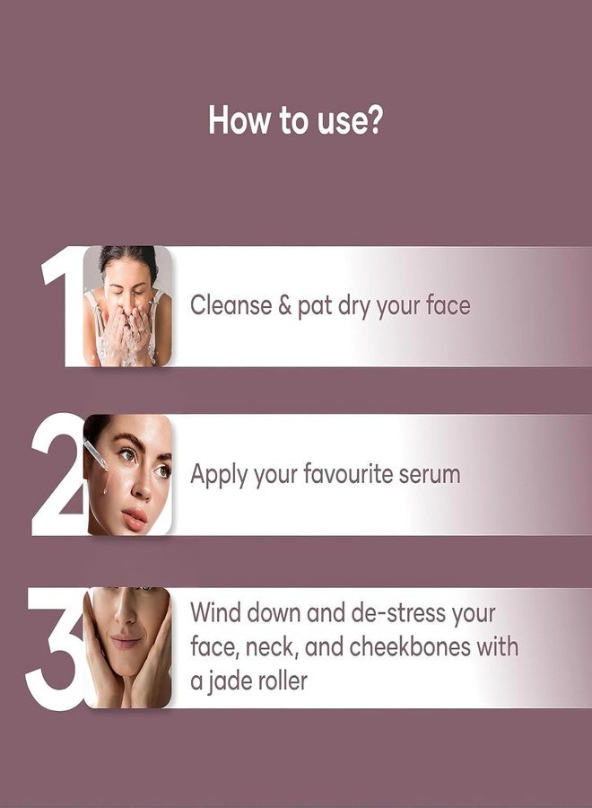 Specmart Jade Roller & Gua Sha Set for Face, Cooling & Firming Effect, Sculpting Tool for Jawline & Skin Care, Self-Care Gift for Women & Men - Image 3