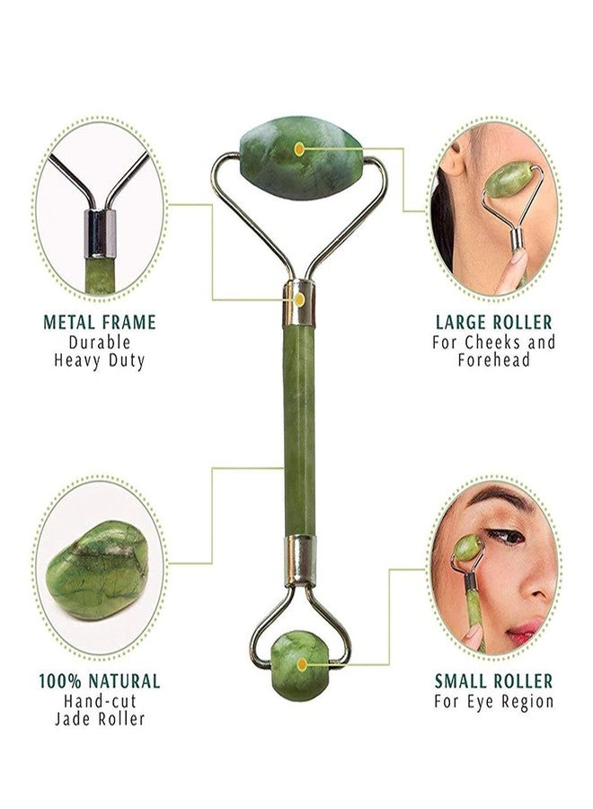 Specmart Jade Roller & Gua Sha Set for Face, Cooling & Firming Effect, Sculpting Tool for Jawline & Skin Care, Self-Care Gift for Women & Men - Image 4