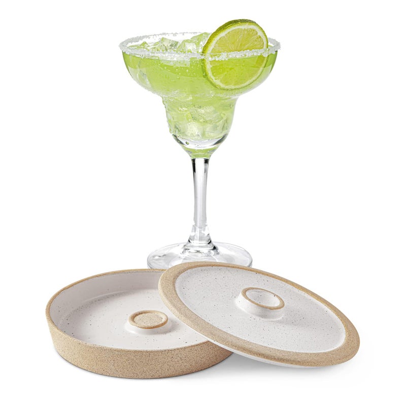 Amarcado Ceramic Margarita Salt Rimmer with Lid  Cinco de Mayo Margarita Glass Rimmer  Home Bar Accessories for Tajin and Sugar  Rimmers for Drinks  Bartender Kit Tools  Professional Bar Decor