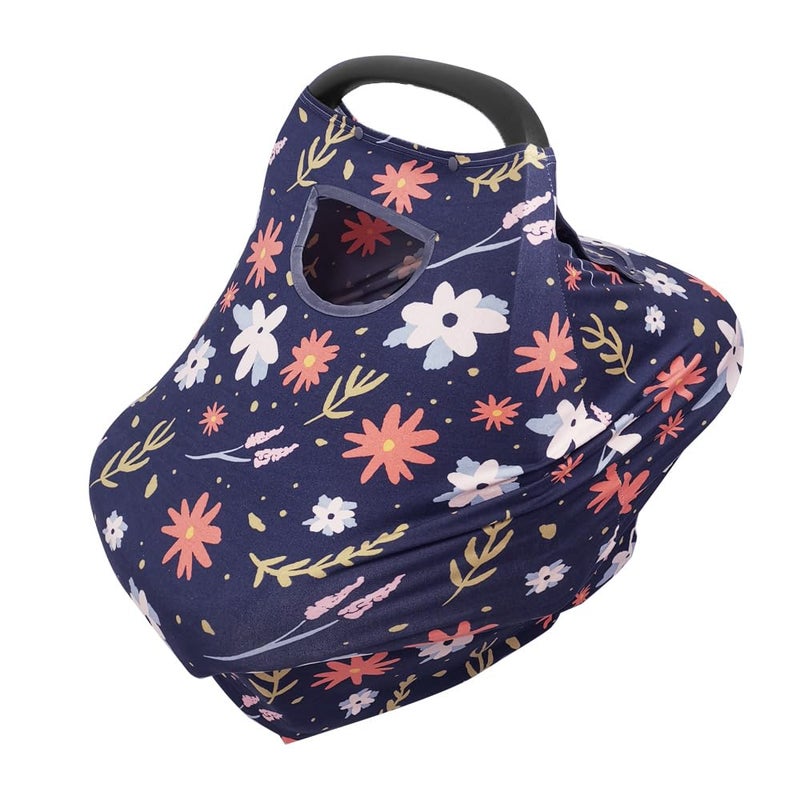 Car seat Covers for Babies Stretchy Multi in 1 Baby Car Seat Cover Breastfeeding Cover Carseat Cover Girls boy Window with Flap Cover selfcontained Pouch Patent Design