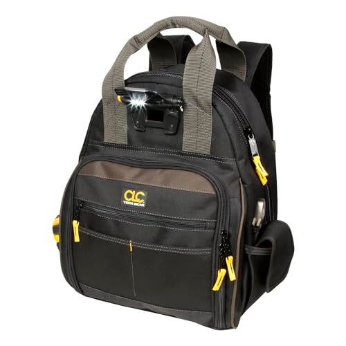 Custom Leathercraft CLC Custom Leathercraft L255 Tech Gear 53 Pocket Lighted Backpack, Black - Image 4