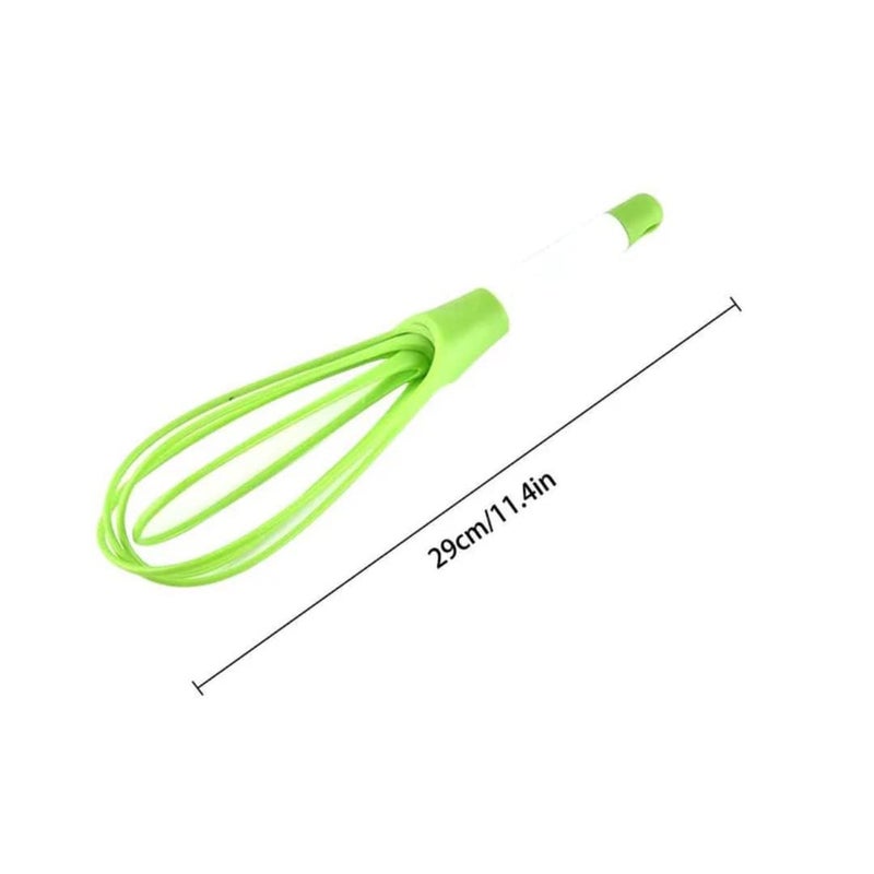 Minitul Magic Foldable Plastic Whisk Beater Hand Blender Mixer Froth Whisker Latte Maker for Milk Coffee Egg Beater Juicer2in1 Rotating Silicone Whisk Hand Blender MixerMulti Color - Image 2