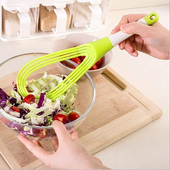 Minitul Magic Foldable Plastic Whisk Beater Hand Blender Mixer Froth Whisker Latte Maker for Milk Coffee Egg Beater Juicer2in1 Rotating Silicone Whisk Hand Blender MixerMulti Color - Image 4